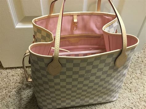 louis vuitton neverfull rose ballerine replica|louis vuitton damier azur neverfull.